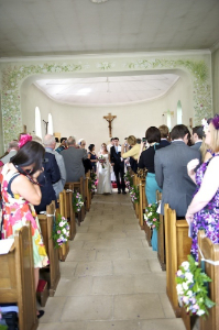 Church flower  pew ends for wedding